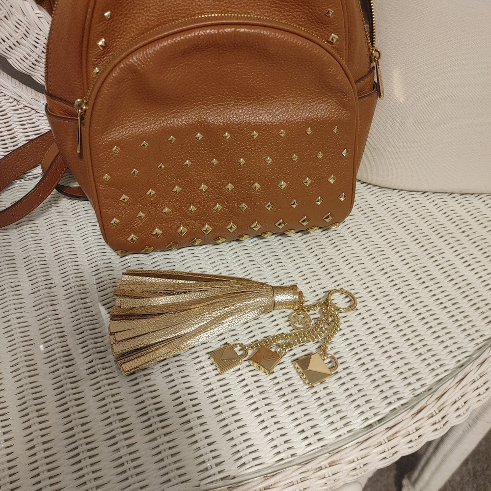 Michael Kors Abbey Studded Backpack w/keychain - Picture 9 of 9